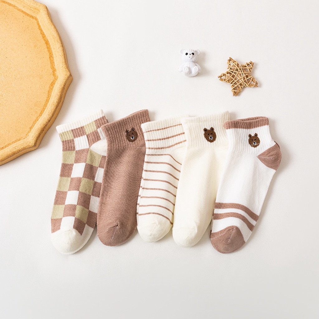 Tất gấu vải cotton cute