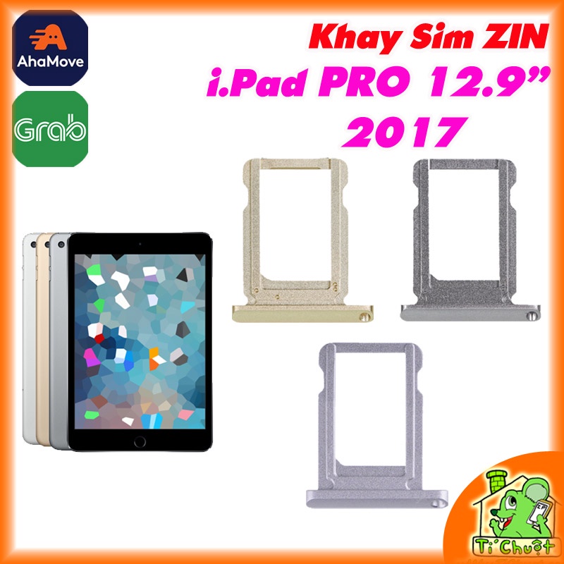 Khay SIM iPad Pro 12.9&quot; Gen 2 2017 (có nút Home+Flash) ZIN Bằng Thép