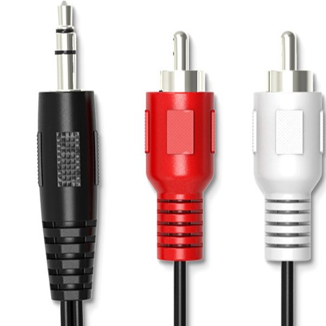 【1.2m】Cáp âm thanh chuyển đổi giắc 3.5mm AUX sang 3 RCA L/D dài