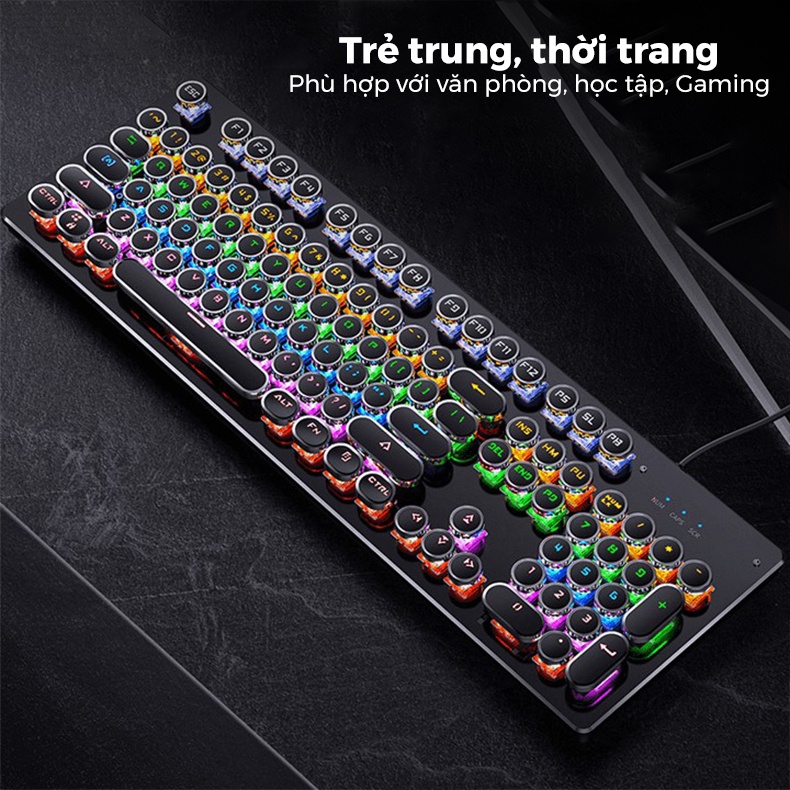 Bàn Phím Cơ Gaming Cho máy tính, Laptop Cao Cấp Có 20 Chế Độ Led RGB ONEKA KB06