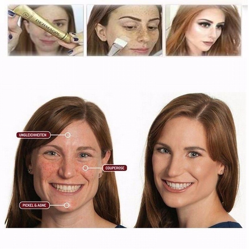 Kem nền che khuyết điểm Dermacol trang điểm tự nhiên chống nước lâu trôi có nhiều loại