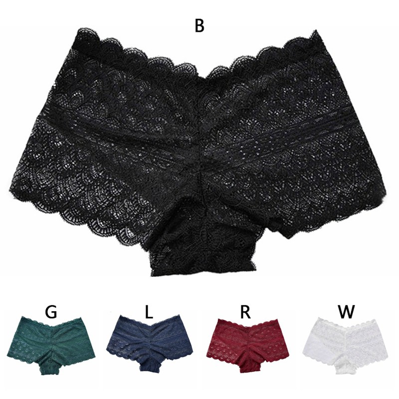 Quần lót Safety Pants Ladies Anti-Lighting Full Lace Lace Ladies Boxer Briefs