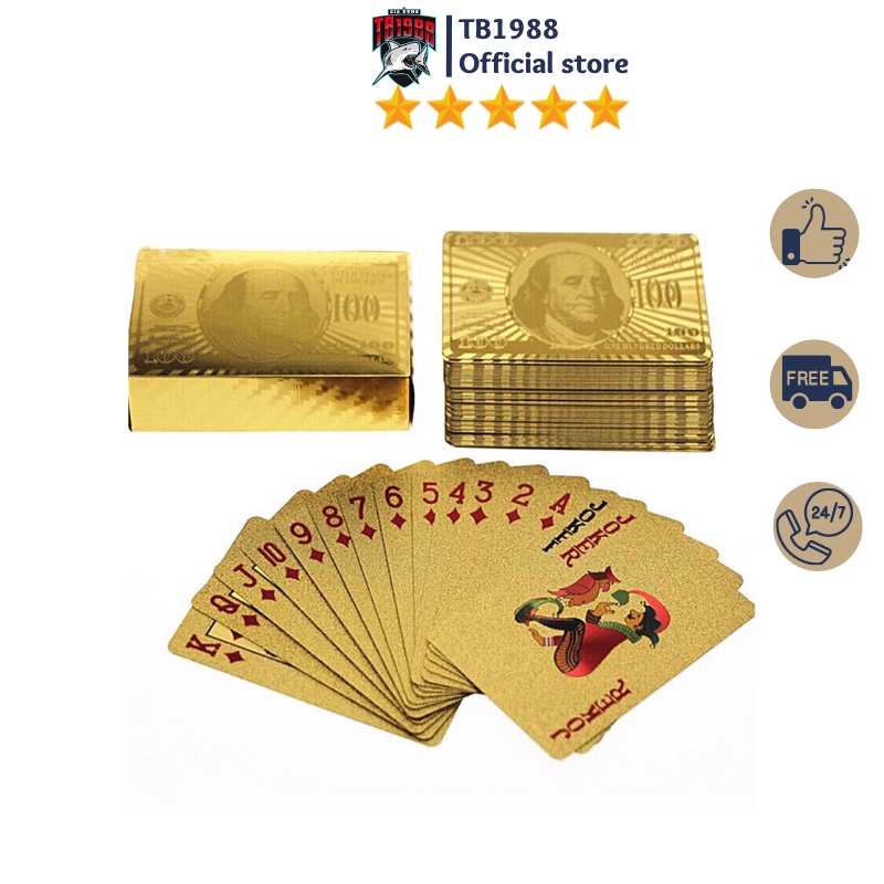 Bộ Bài Mạ Vàng Cao Cấp Sang Trọng mang tài lộc (ảnh thật)