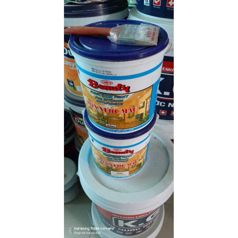 (Sơn chậu) Sơn nước màu trắng Beauty, ATM-_3,5L