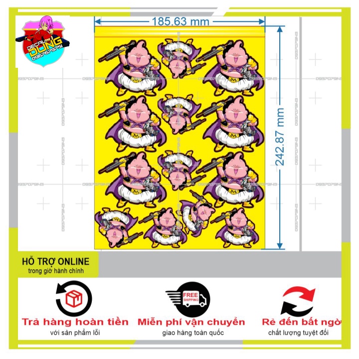LOGO STICKER DÁN XE MÁY M65 - DUNG DECAL