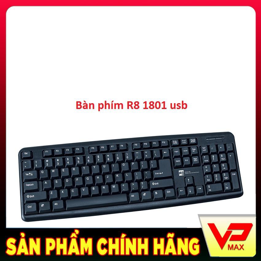 Bàn phím văn phòng R8  chính hãng tặng lót chuột