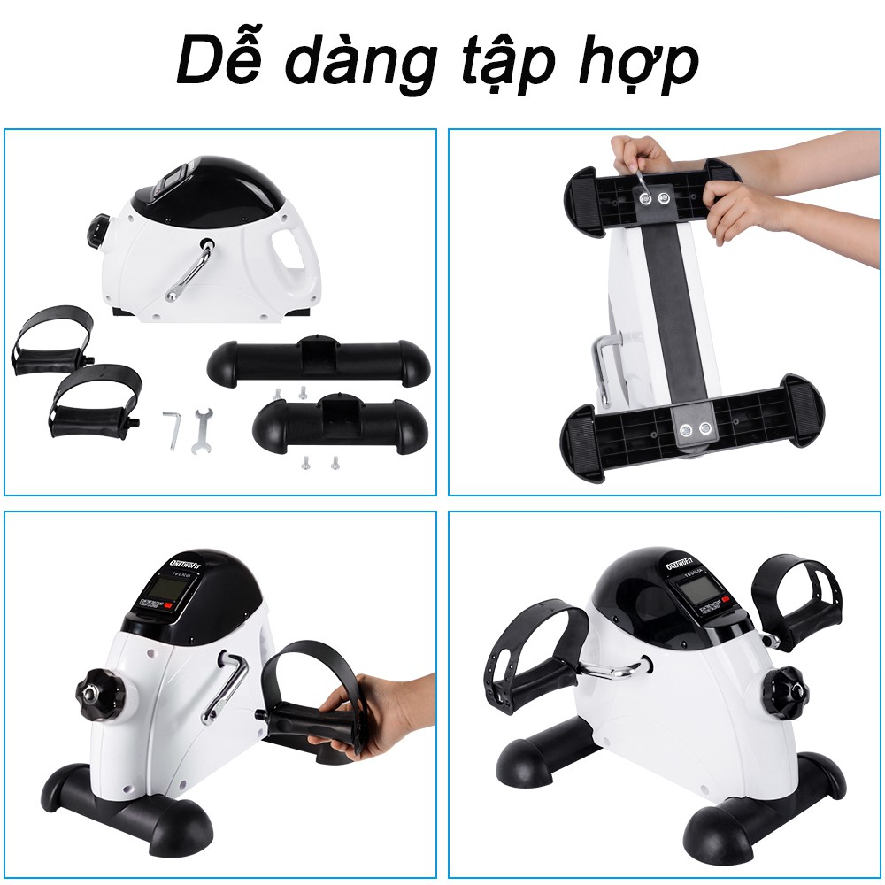 OneTwoFit Xe Đạp Tập Thể Dục Mini Di Động Thể Dục Trị Liệu Giảm Cân, Giảm Bụng, Tăng Cơ OT154