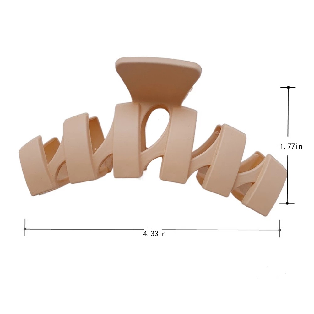 1 Kẹp Tóc Càng Cua Dạng Gợn Sóng Lớn Màu Trơn Kiểu Hàn Quốc
