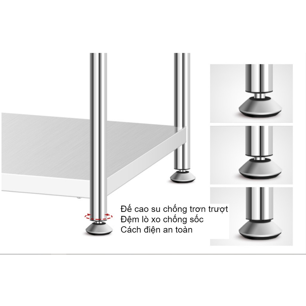 [ 𝐈𝐍𝐎𝐗 𝟑𝟎𝟒 ] Kệ INOX, Kệ lò vi sóng Đa Năng, Để Đồ Nhà Bếp, Giá Tủ để đồ thông minh