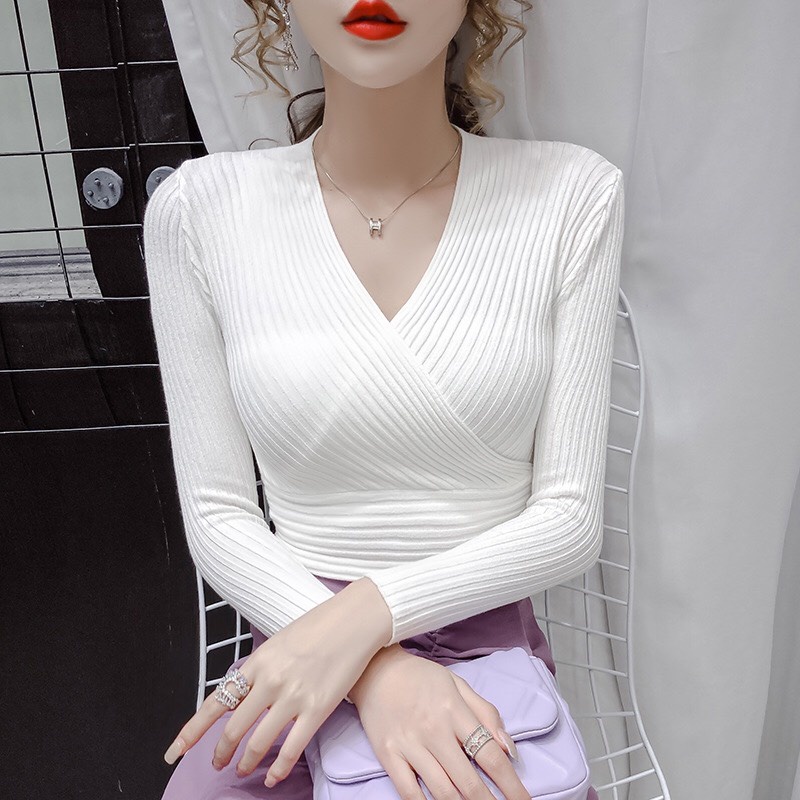 G32982 - Áo len nữ dài tay thu đông hàng nhập