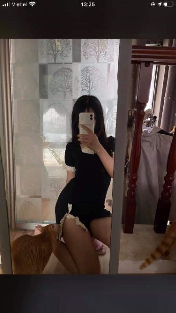 (Sẵn) Đầm body đen viền ren tiểu thư siêu xinh / Váy ôm body sexy xẻ tà (có ảnh thật feedback) | BigBuy360 - bigbuy360.vn