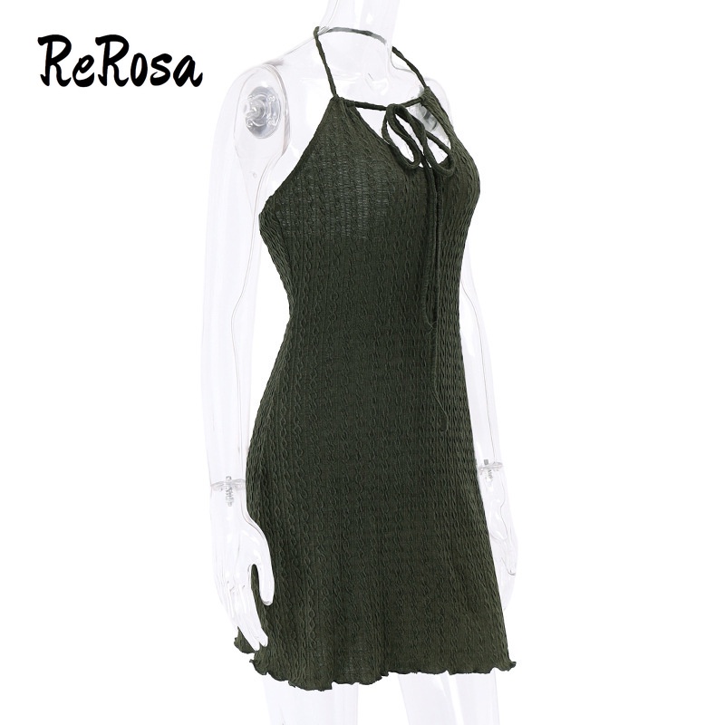 Đầm Cổ Yếm Nhún Bèo Thiết Kế Xếp Ly Thời Trang Trẻ Trung Cho Nữ