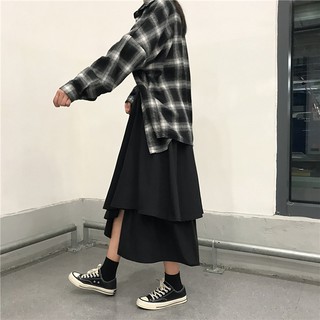 [ORDER] Chân váy xòe phối vạt high low V052