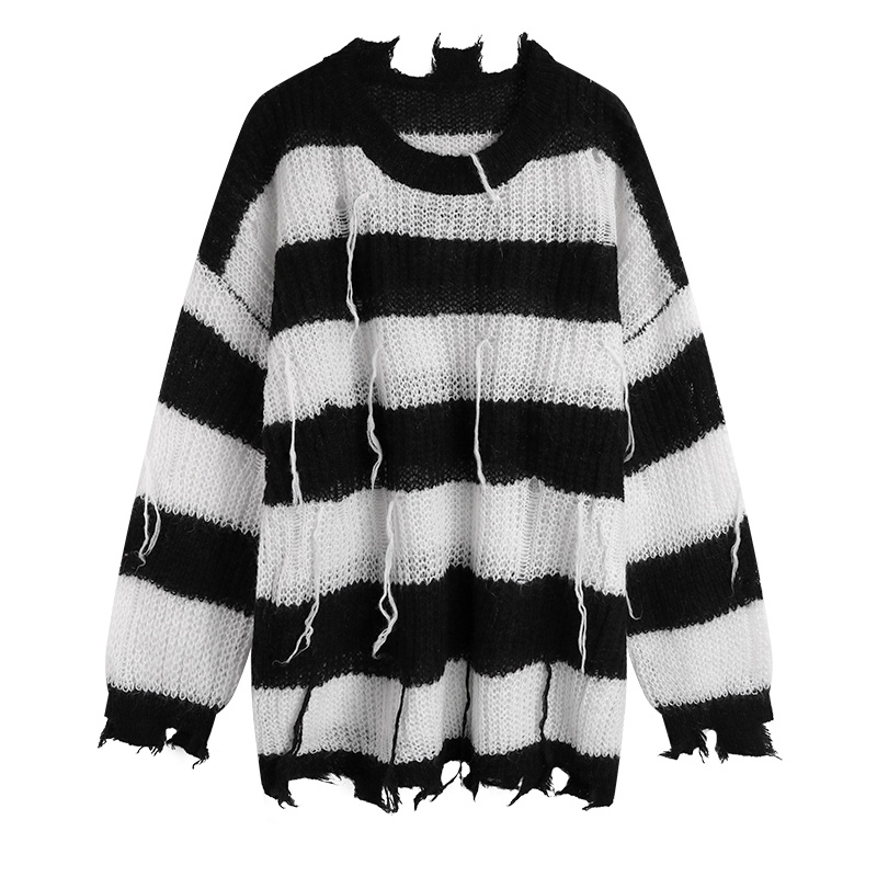 Áo cardigan len lưới cổ tròn dài tay phong cách cá tính thời trang Becky