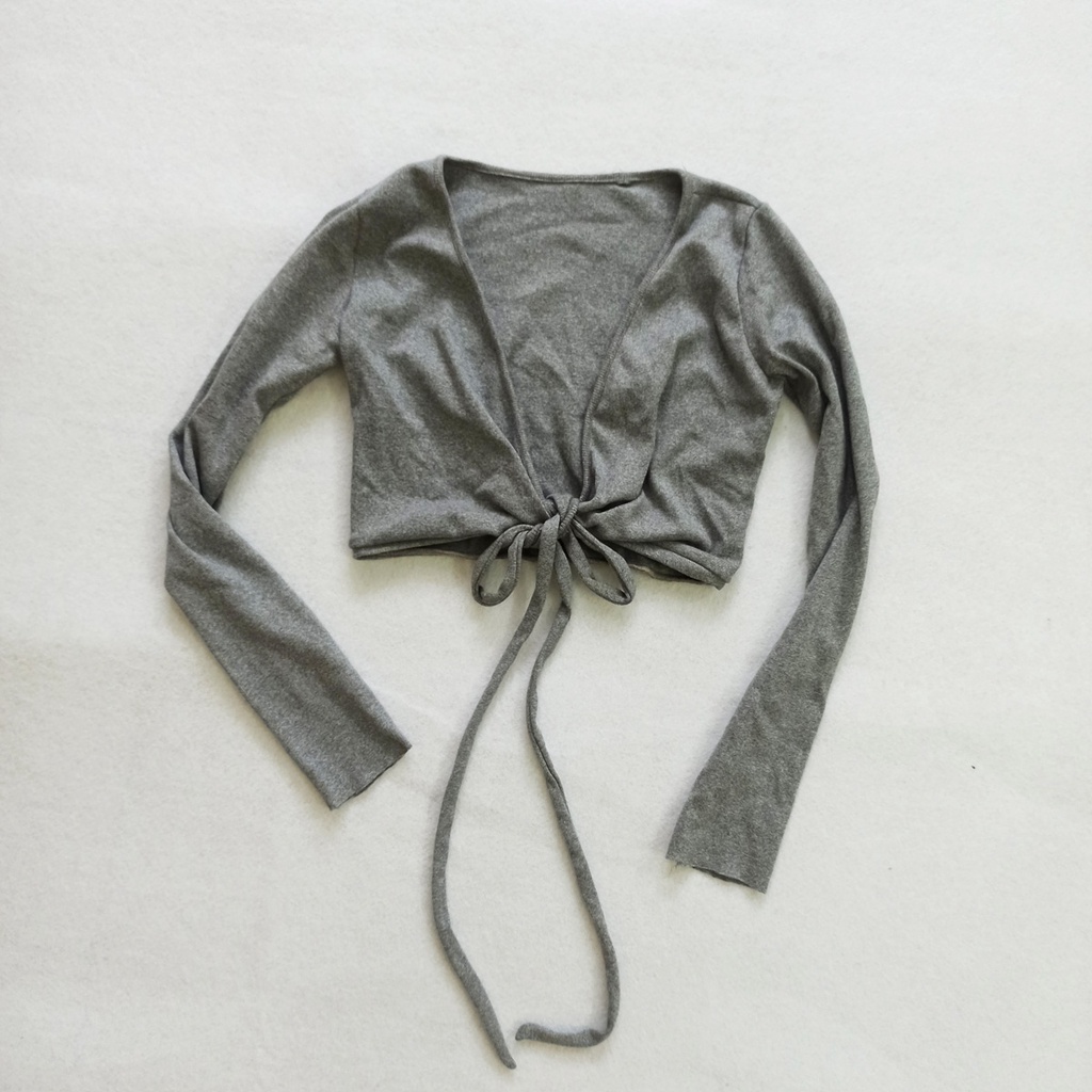 Thanh lý áo khoác croptop cột eo
