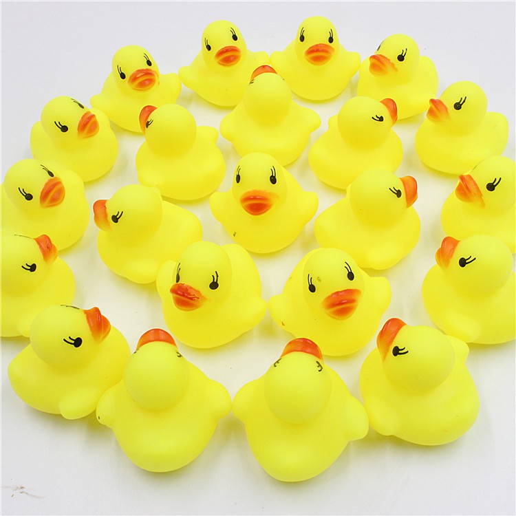Túi 20 con vịt con nhỏ màu vàng kêu chít chít đồ chơi cho bé trong nhà tắm