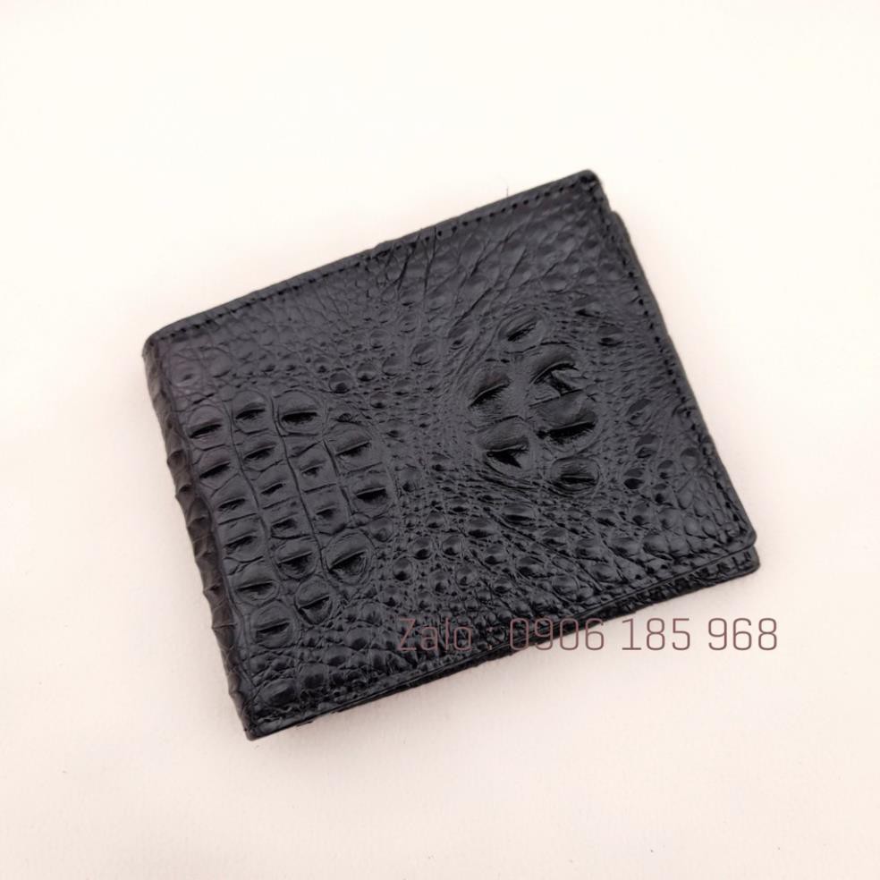 Ví da, bóp nam da cá sấu nguyên con 2 mặt BH 12 tháng