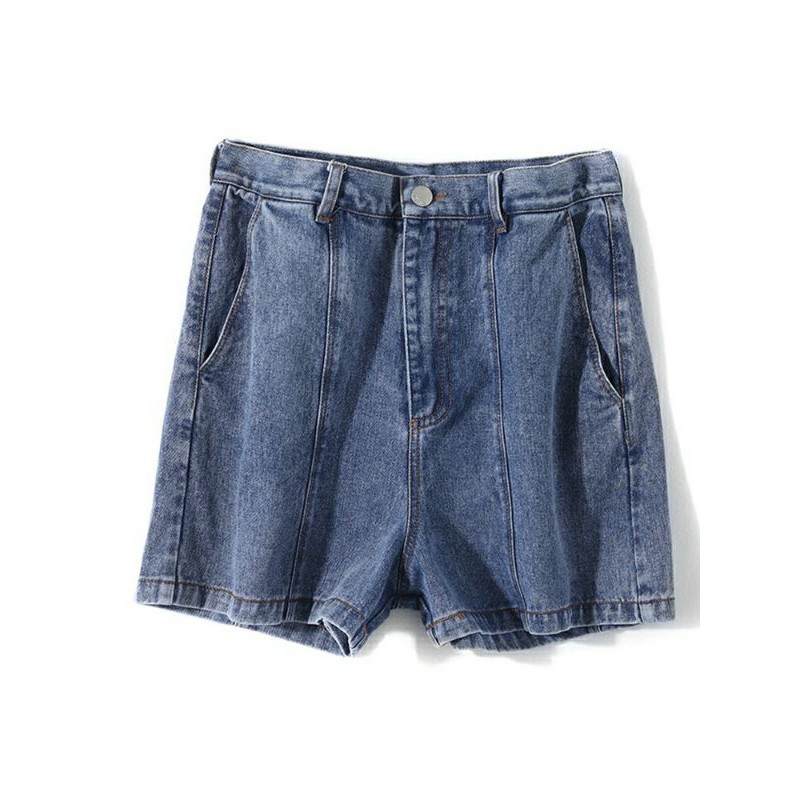 Quần đùi jeans nữ cạp cao ly giữa kèm ảnh thật