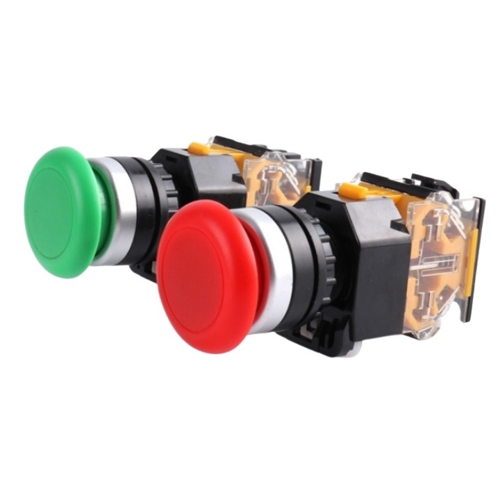 Công tắc nhấn đề LA38-11M phi 22mm đầu nấm dù