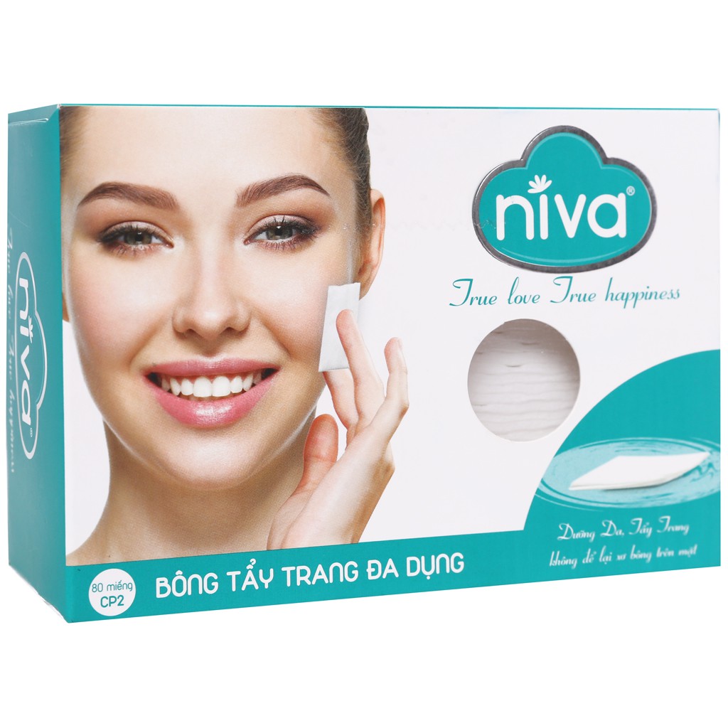 [Hộp 80 miếng] Bông tẩy trang cao cấp Niva CP2 [100% bông thiên nhiên] | WebRaoVat - webraovat.net.vn