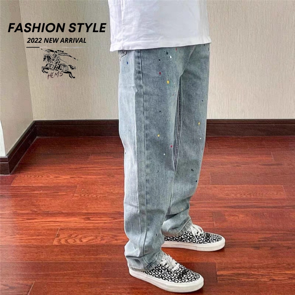 Quần jean Baggy, Quần jean ống rộng, dáng ống suông, rộng nam nữ style hàn quốc