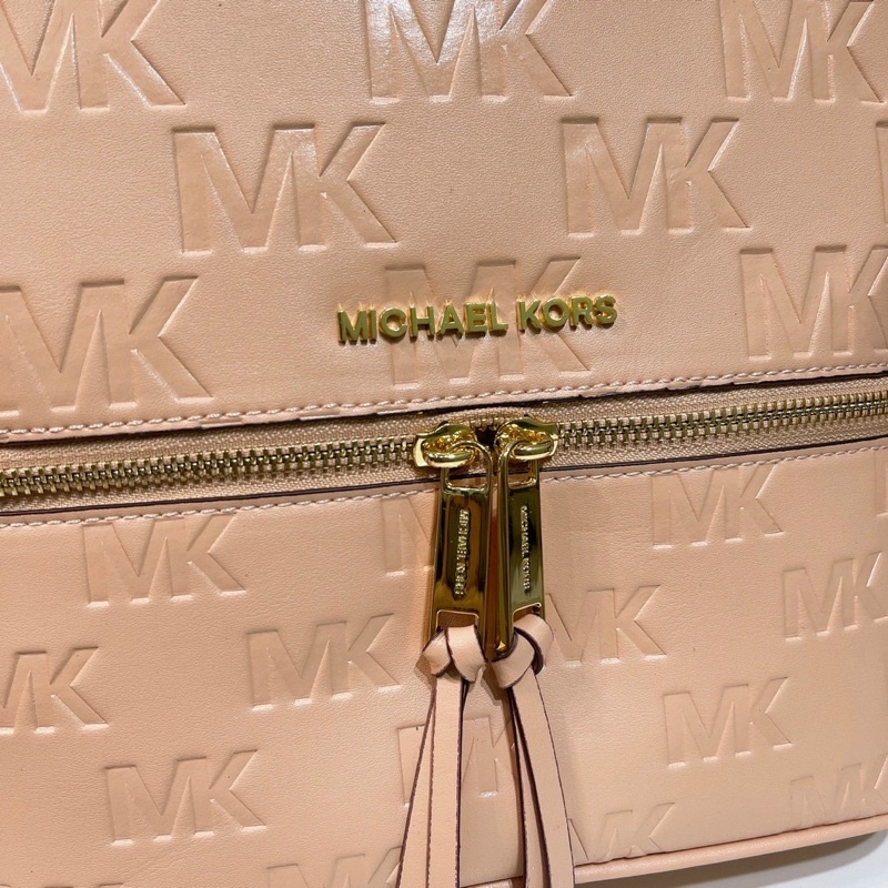 - Balô form vuông vừa laptop siêu  MK Rhea backpack--hồng pastel sang trọng