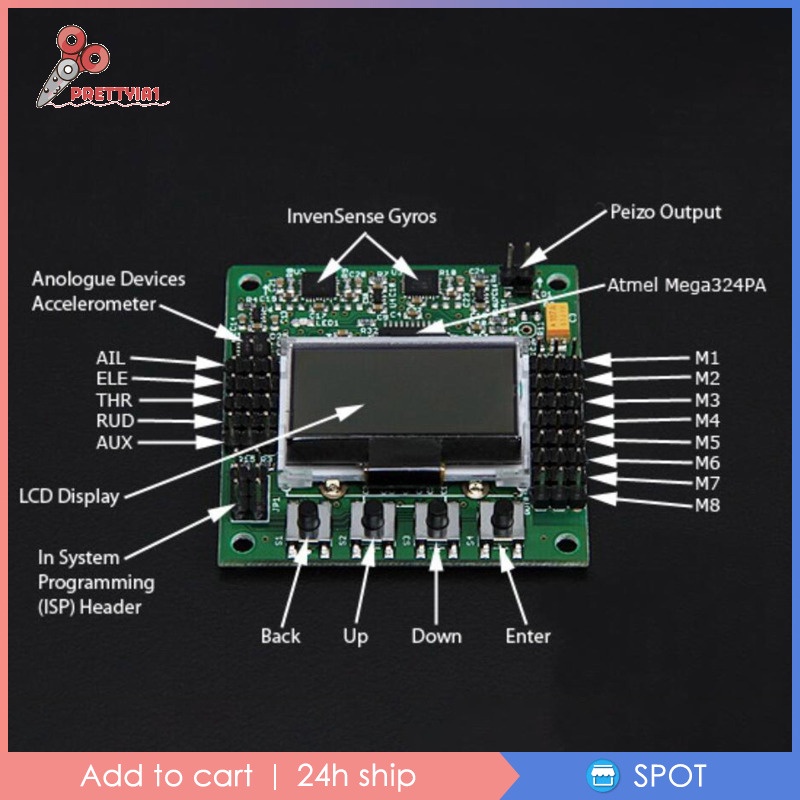 Bảng Mạch Điều Khiển Bay Lcd Kk2 6050mpu Kk1 Kk2.1.5 Cho Máy Bay Điều Khiển Từ Xa