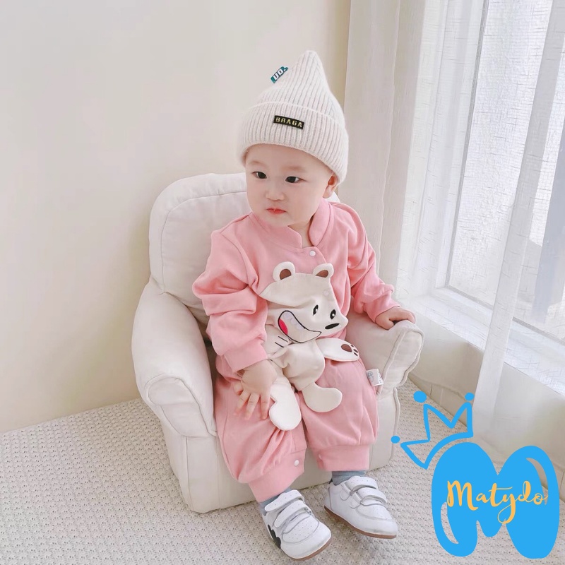 Bodysuit cho bé bộ body gấu cotton dài tay MATYDO cho trẻ sơ sinh đồ bộ liền thân quần áo trẻ em