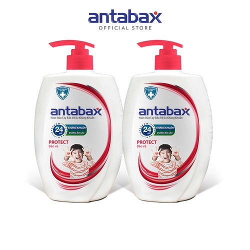 Combo 2 Nước Rửa Tay Bảo Vệ Da Kháng Khuẩn Antabax Protect Bảo Vệ 250ml