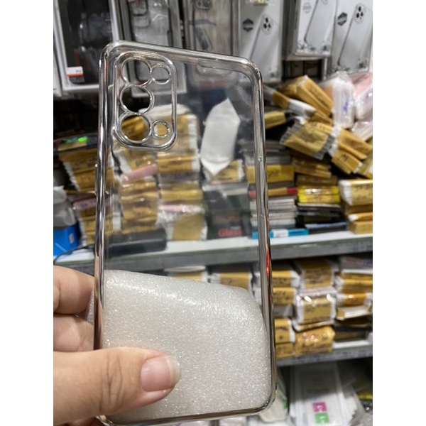 Ốp Oppo Reno5 dẻo trong,viền màu,viền bảo vệ camera.