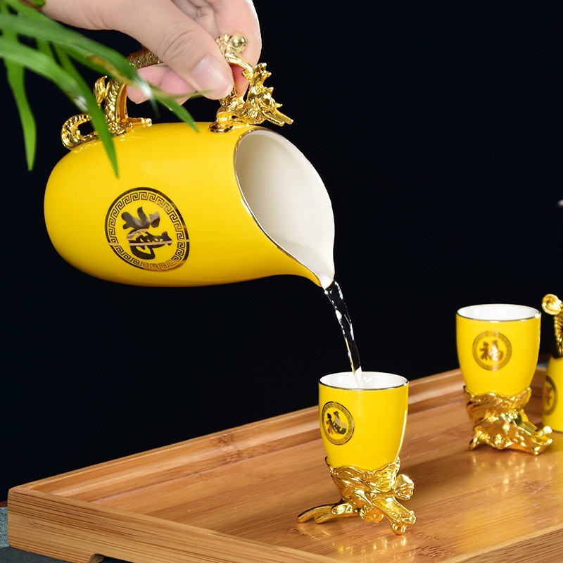 Bộ Bình Rượu Thuỷ Tinh Giữ Nhiệt In LOGO 12 Cung Hoàng Đạo Độc Đáo