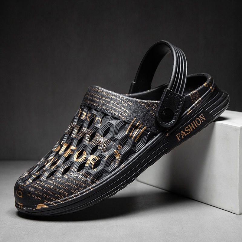 Dép Bít Mũi Đục Lỗ Thoáng Khí Chống Trượt Phong Cách Mới Lingmeisnow2023