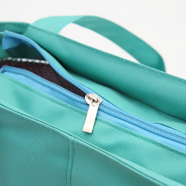 Simple Color Matching Outdoor Heat Insulation Handbag Fashion Picnic Large Capacity Thick Waterproof Lunch Bag