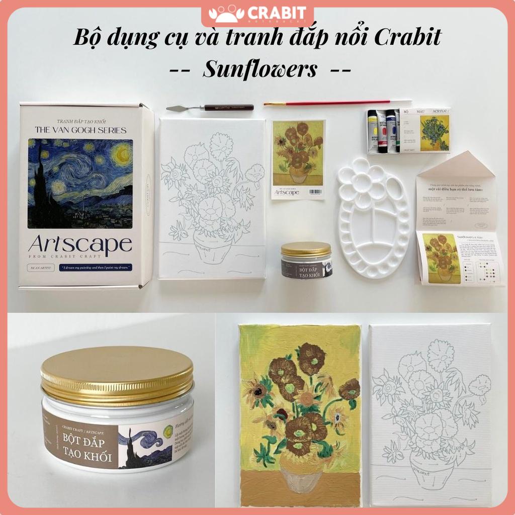 Tranh đắp nổi Crabit bộ dụng cụ và tranh in sẵn Crabit Artscape Sunflowers Hoa hướng dương