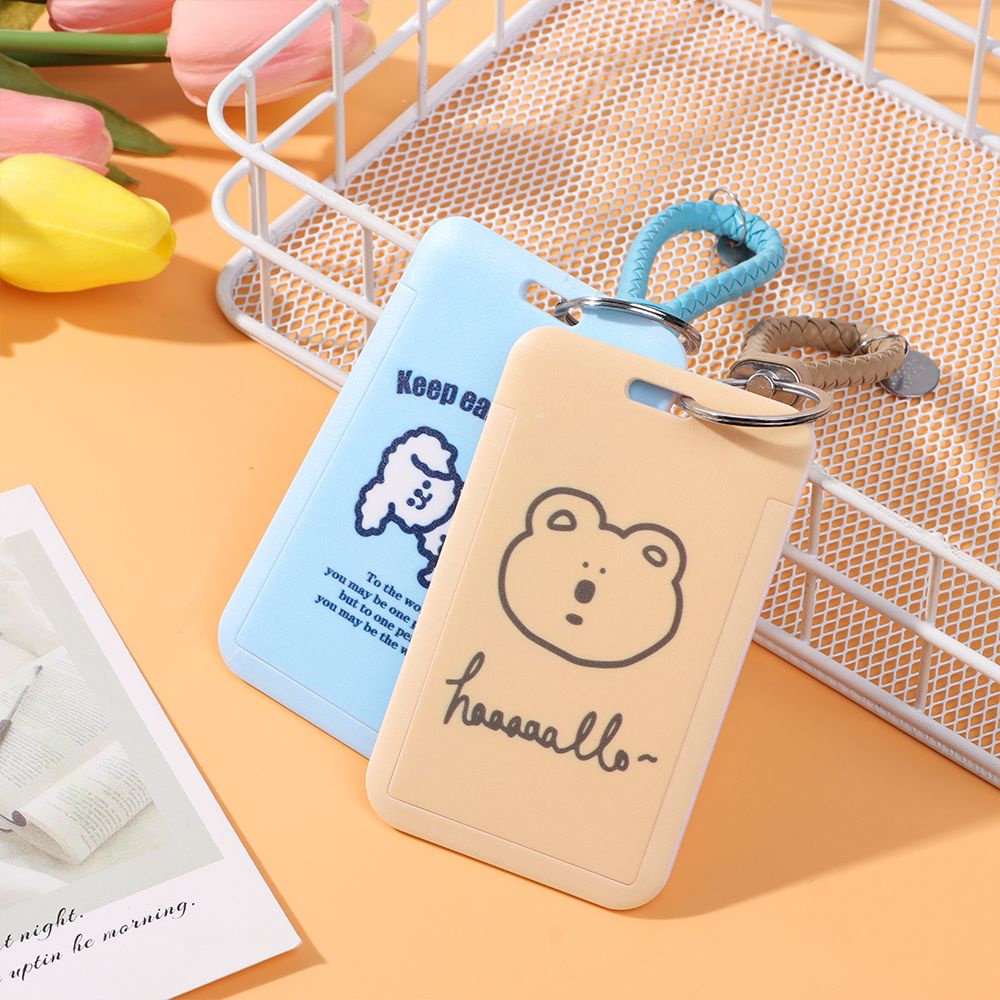 Vỏ đựng thẻ ID/thẻ ID bằng nhựa họa tiết hoạt hình dễ thương cho học sinh