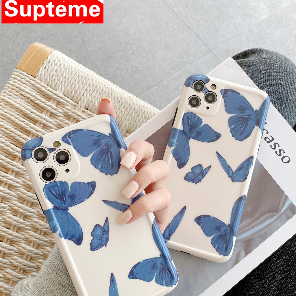 Ốp Điện Thoại Hình Bướm Xanh Thời Trang Cho Iphone 11 Pro Max Xr Xs I 7 P I 8 Se 2 | BigBuy360 - bigbuy360.vn