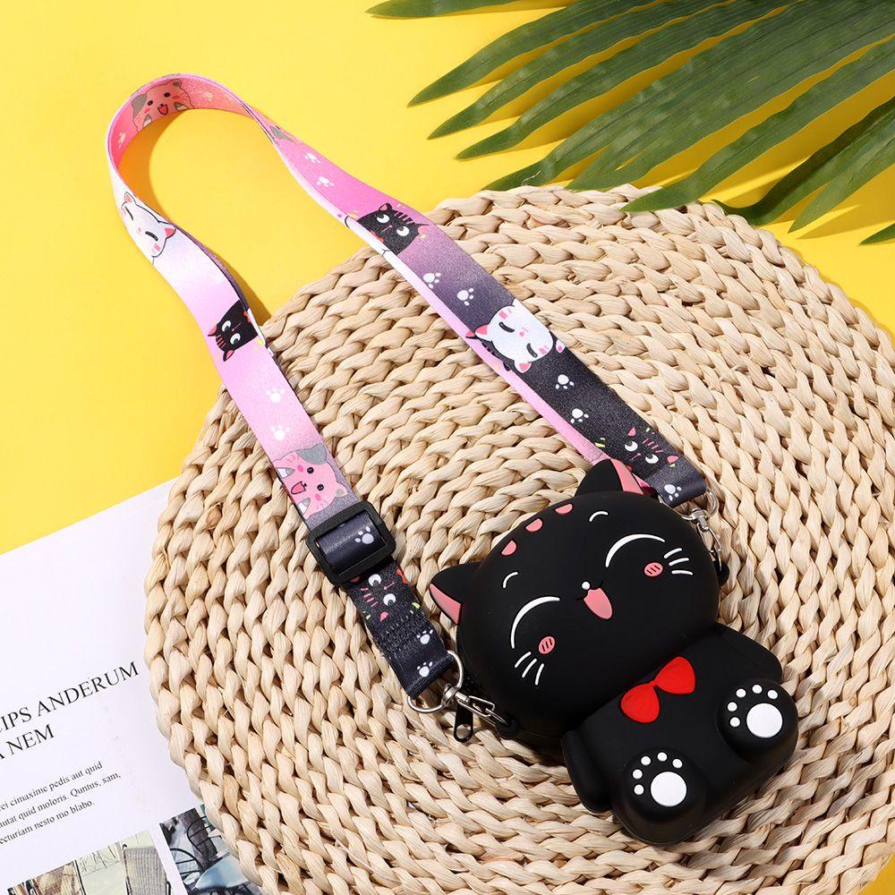 EBINLANDS Túi Đeo Vai Mini Hình Mèo Dễ Thương Cho Bé