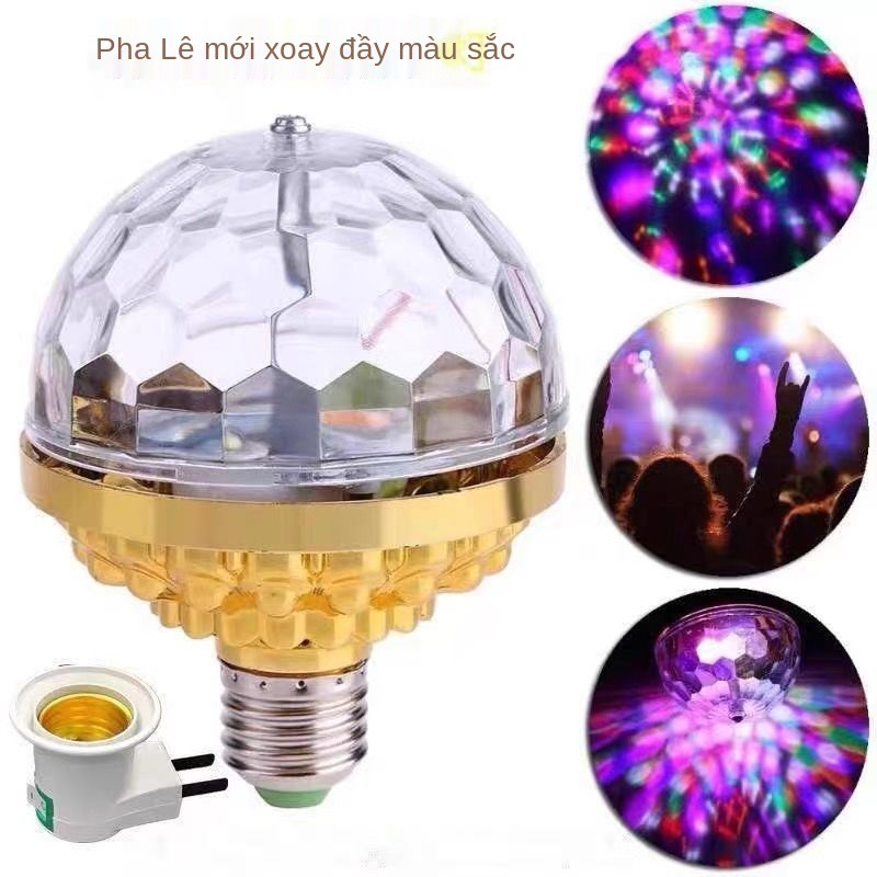 Đèn LED pha lê xoay nhiều màu sắc gia dụng thay đổi bungee trang trí sân khấu hộp đêm pin