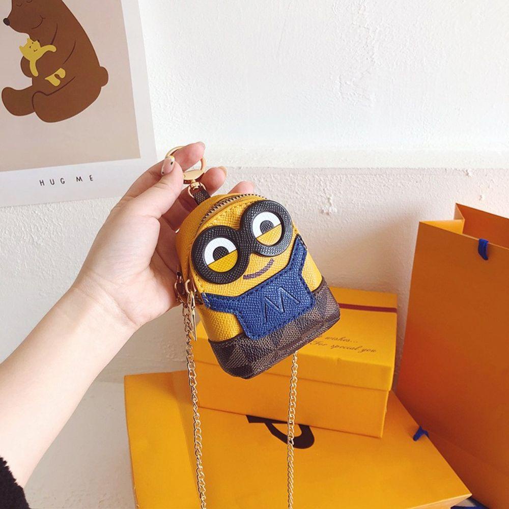 Lưng 2Life Túi Đeo Chéo Da Pu Hình Minion Phong Cách Hàn Quốc