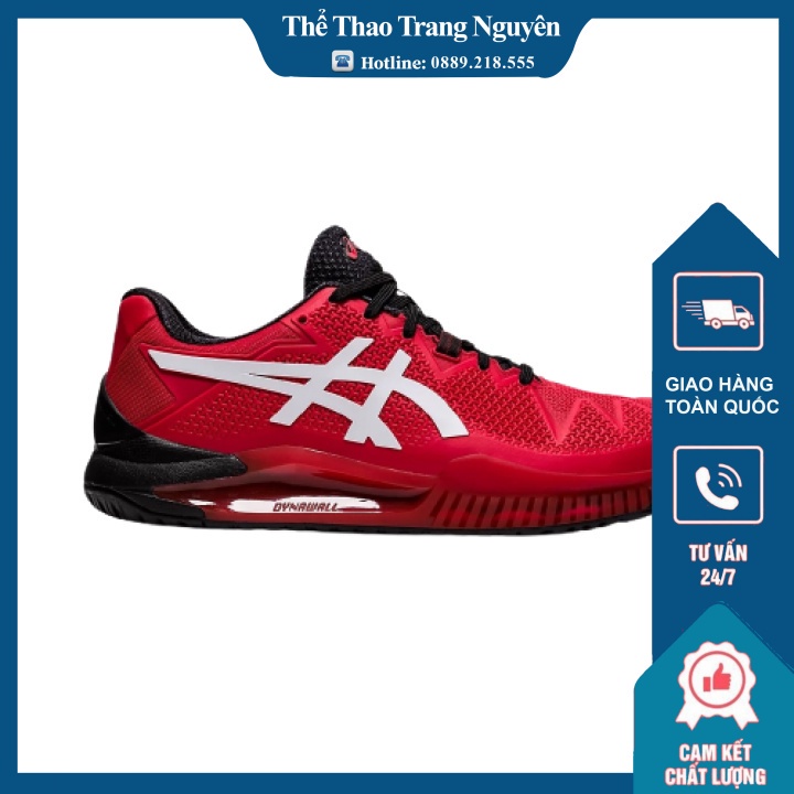 Giày Tennis Asics Gel-Resolution 8 Electric Red/White 1041A079.601 Năm 2022 🛍️ 🛰 🎖️