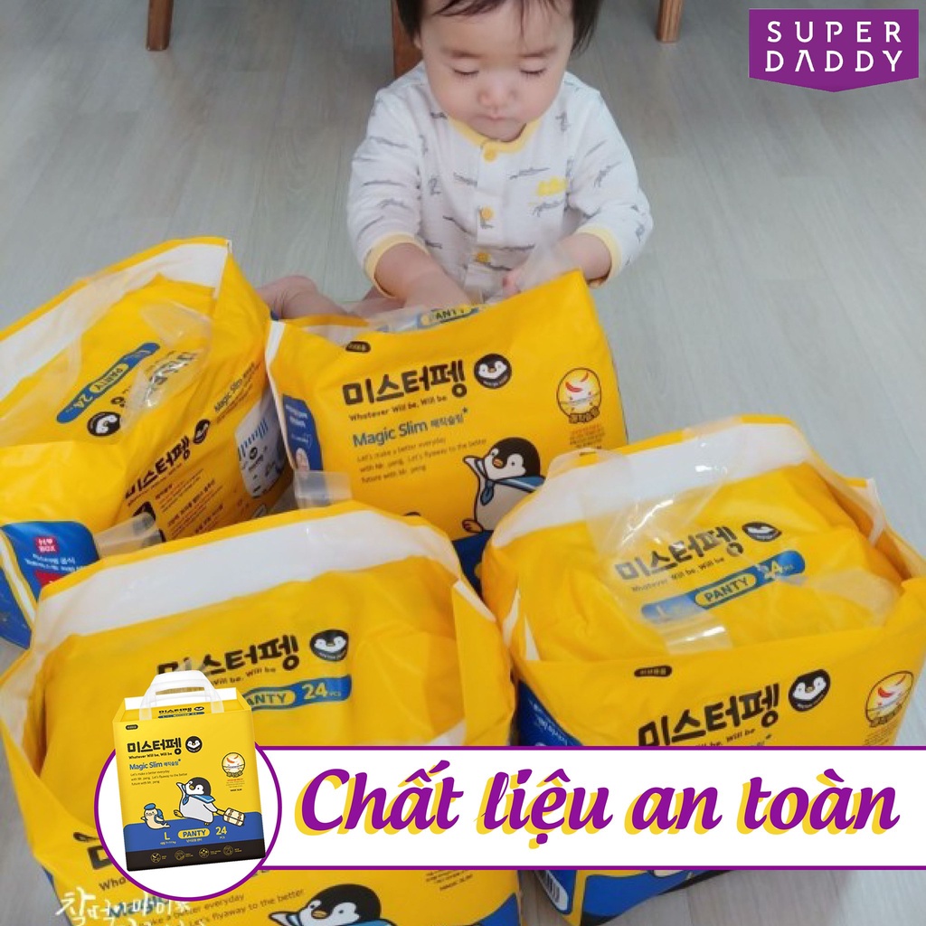 ⚡QUÀ HẤP DẪN⚡ Bỉm/Tã/Tả SUPER DADDY HÀN QUỐC Dán/Quần Đủ Size M28/L24/XL20/XXL18