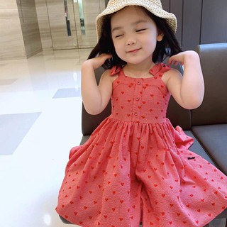 váy bé gái cột dây cari kids