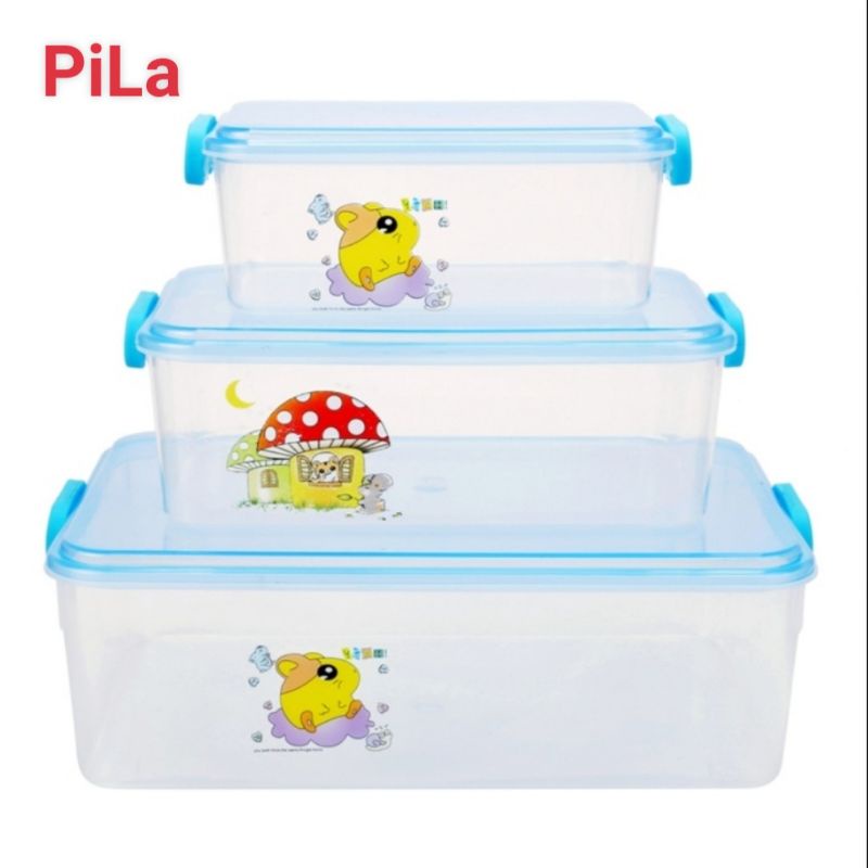 Hộp Nhựa Đựng Thực Phẩm 2 Quai Gài Chắc Chắn