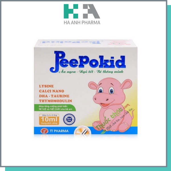 PEEPOKID  Gold  - Tăng cường sức đề kháng, giúp bé ăn ngon,ngủ tốt,thông minh ( ống 10ml, Hộp 20 ống