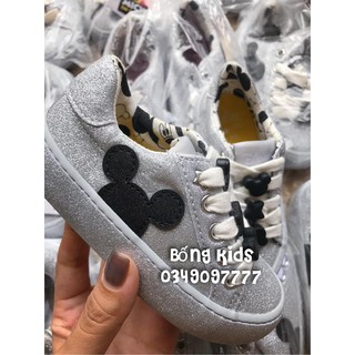 Giày Bé Gái Mickey Nhũ Back Lefties
