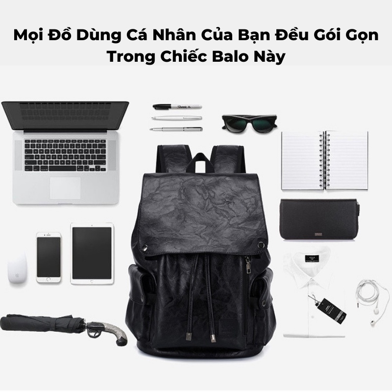 Balo da nam nữ thời trang Hàn Quốc Chất liệu chống thấm nước cao cấp balo đựng laptop 15.6inh ZINLY