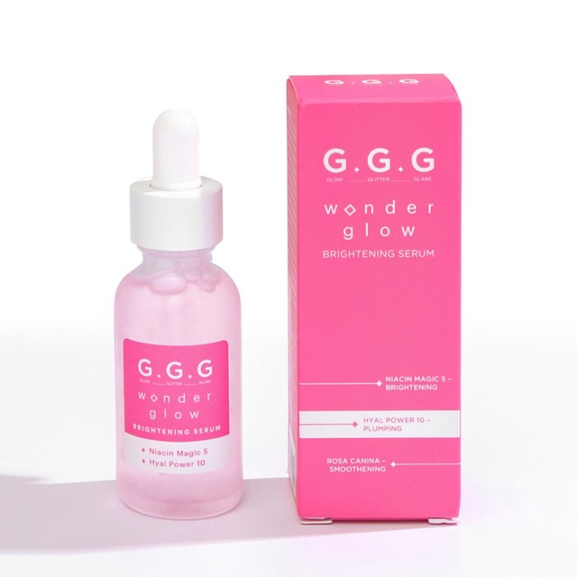 Tinh Chất Cấp Ẩm, Dưỡng Sáng, Căng Bóng Da, HA và Niacinamide GGG Wonder Glow Brightening Serum 30ml