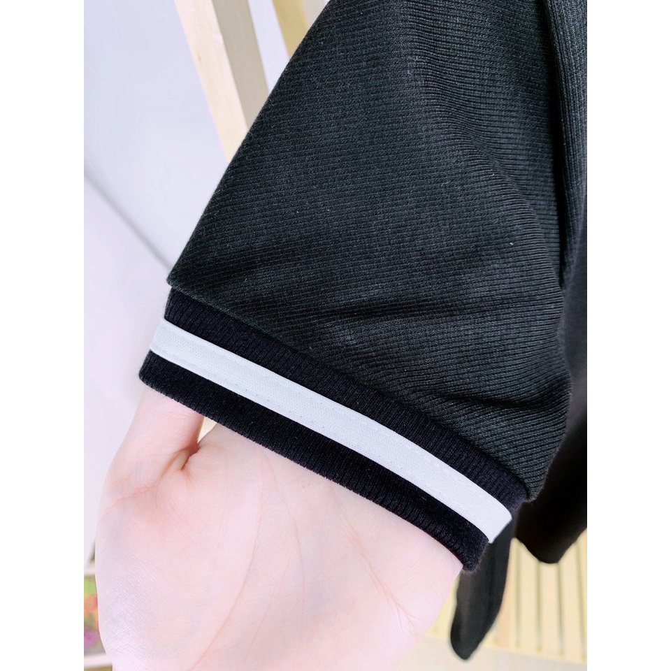 Váy polo thêu gấu freesize dáng suông - Váy polo cộc tay dáng ngắn chất thun co giãn freesize C314
