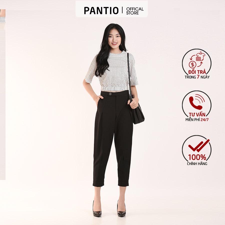 Áo sơ mi kiểu chất liệu thô thiết kế đơn giản dáng boom FAS32098 - PANTIO
