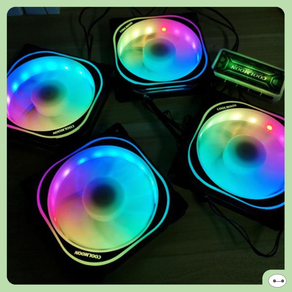 QUẠT LED CASE COOLMOON V12 LED RGB 12CM